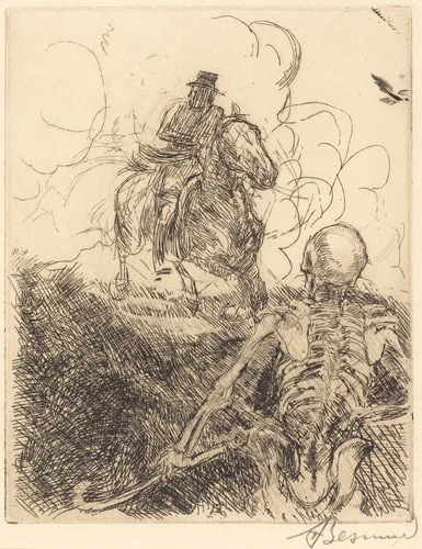 The Obstacle (L'obstacle) by Albert Besnard, print, 1900