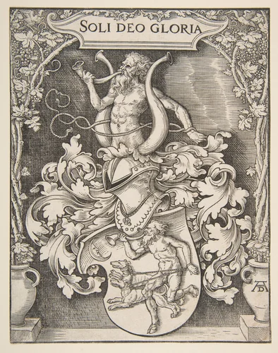 Coat of Arms of Johann Tscherte by Albrecht Dürer, print, 1485-1528