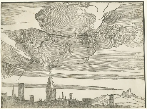 The Submersion of Pharaoh's Army in the Red Sea by Titian, print, 1510-1520