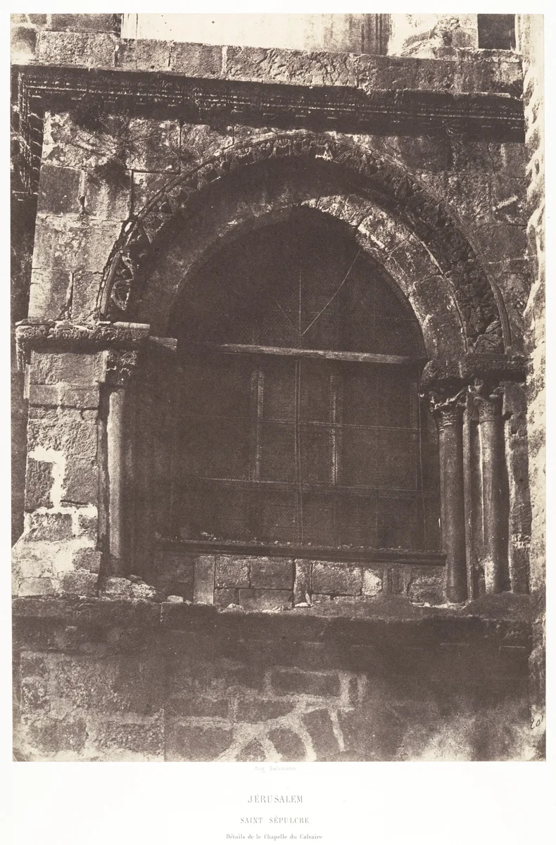 Jérusalem, Saint-Sépulcre, Détails de la Chapelle du Calvaire by Auguste Salzmann, photograph, 1854-1859