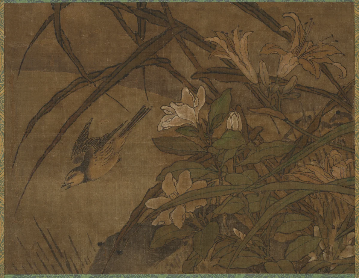 Birds and Flowers by Sesshū Tōyō (雪舟等楊), painting, 1440-1506