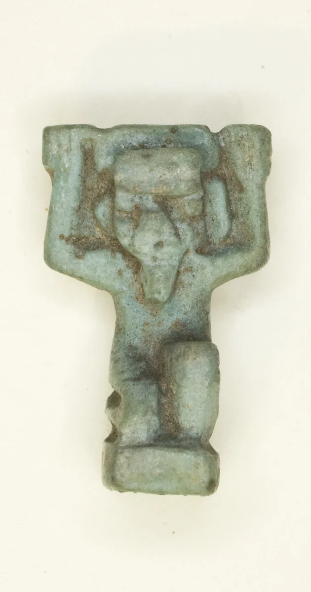 Amulet of the God Shu by Egyptian, metalwork, -1069--332