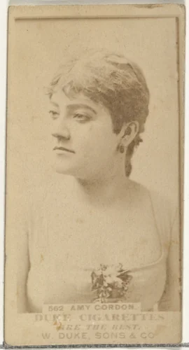 Card Number 562, Amy Gordon, from the Actors and Actresses series (N145-7) issued by Duke Sons & Co. to promote Duke Cigarettes by W. Duke, Sons & Co., photograph, 1880-1889