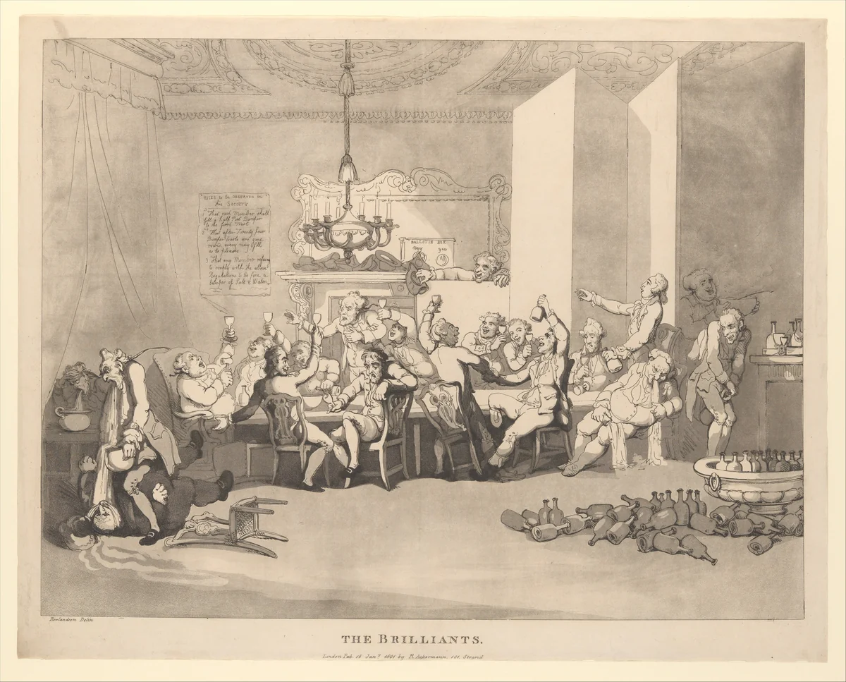 The Brilliants by Thomas Rowlandson, print, 1801