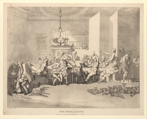 The Brilliants by Thomas Rowlandson, print, 1801