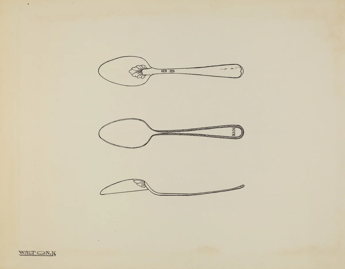 Silver Spoon by Kalamian Walton, index of american design, 1938