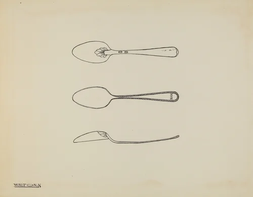 Silver Spoon by Kalamian Walton, index of american design, 1938