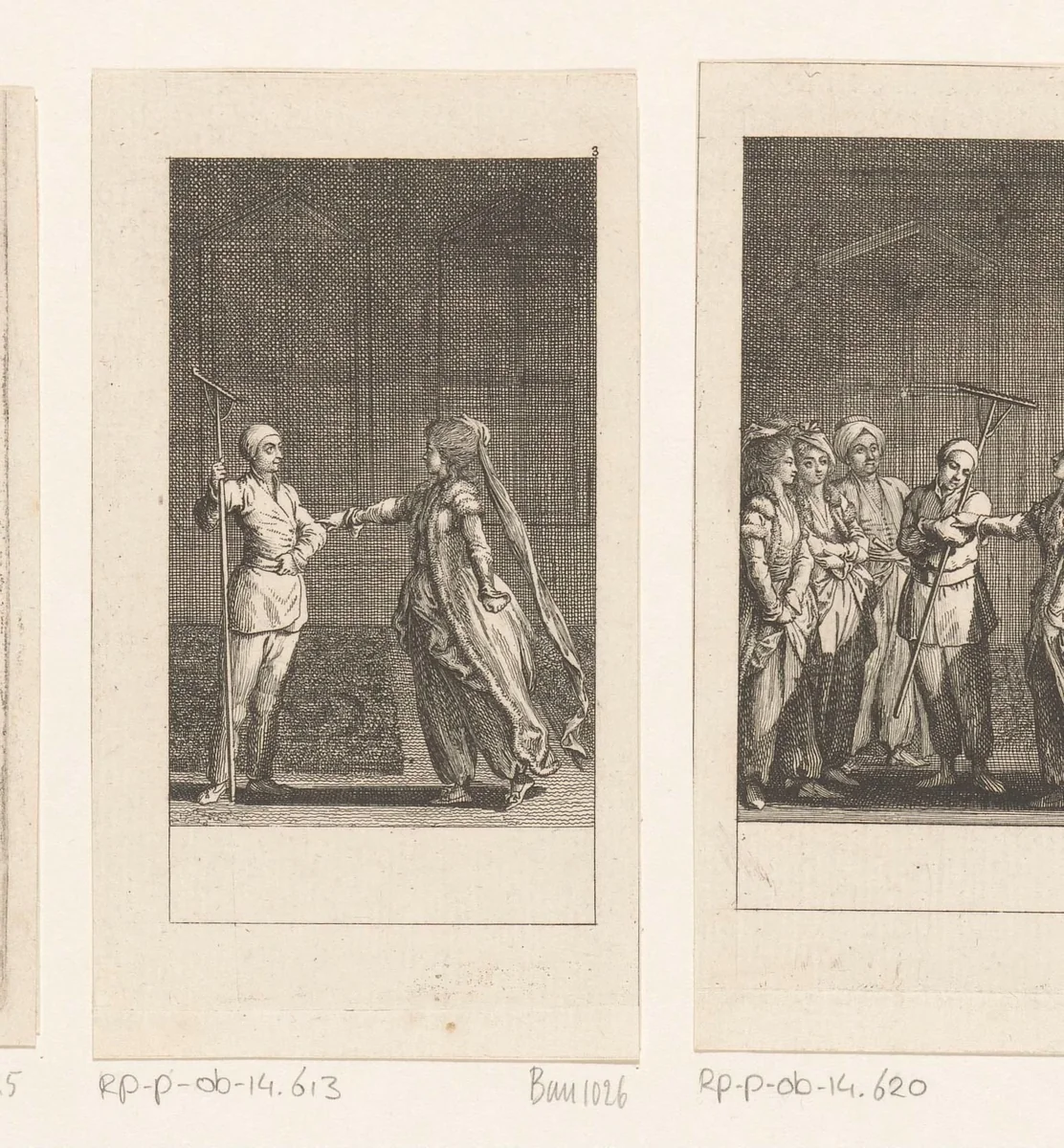 Adelheid en Karl in gesprek over hun relatie by Daniel Nikolaus Chodowiecki, print, 1783