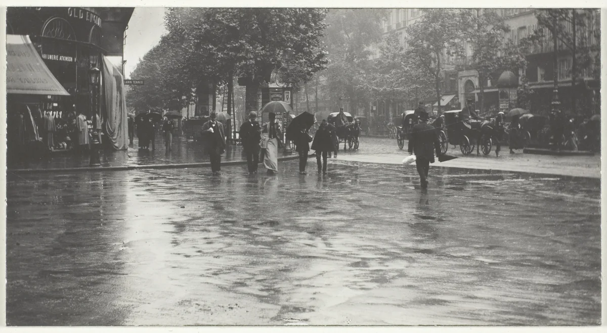 A Wet Day on the Boulevard, Paris by Alfred Stieglitz, photograph, 1894