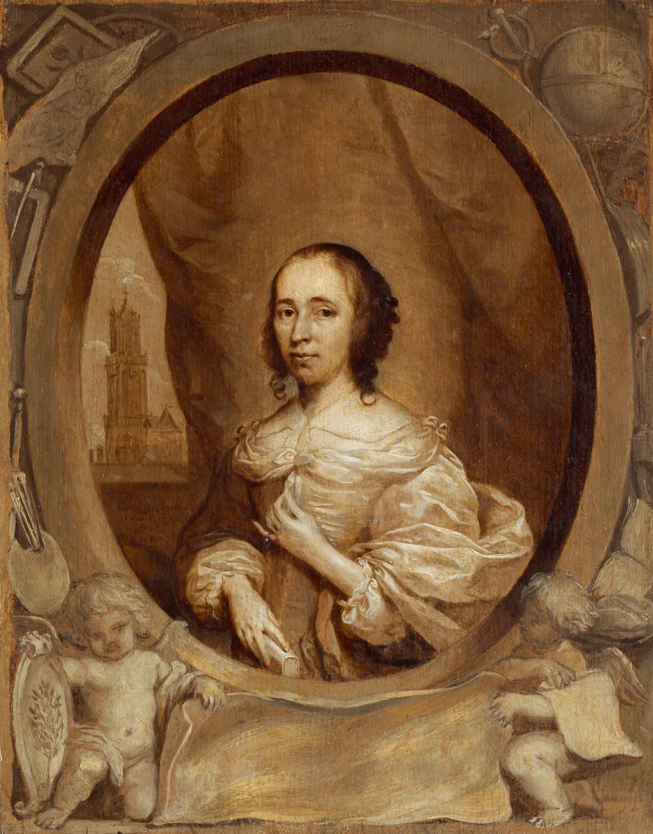 Anna Maria van Schurman by Cornelis Jonson van Ceulen, painting, 1657