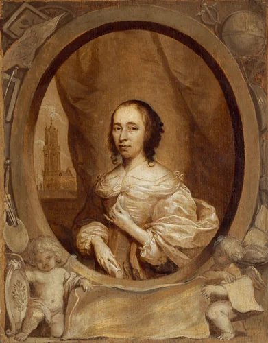 Anna Maria van Schurman by Cornelis Jonson van Ceulen, painting, 1657