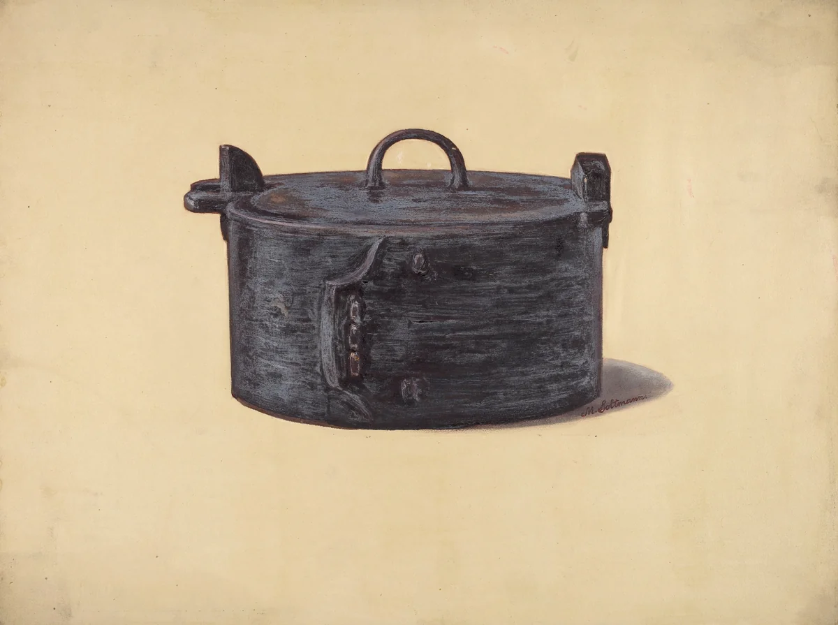 Wooden Work Box by Max Soltmann, index of american design, 1937