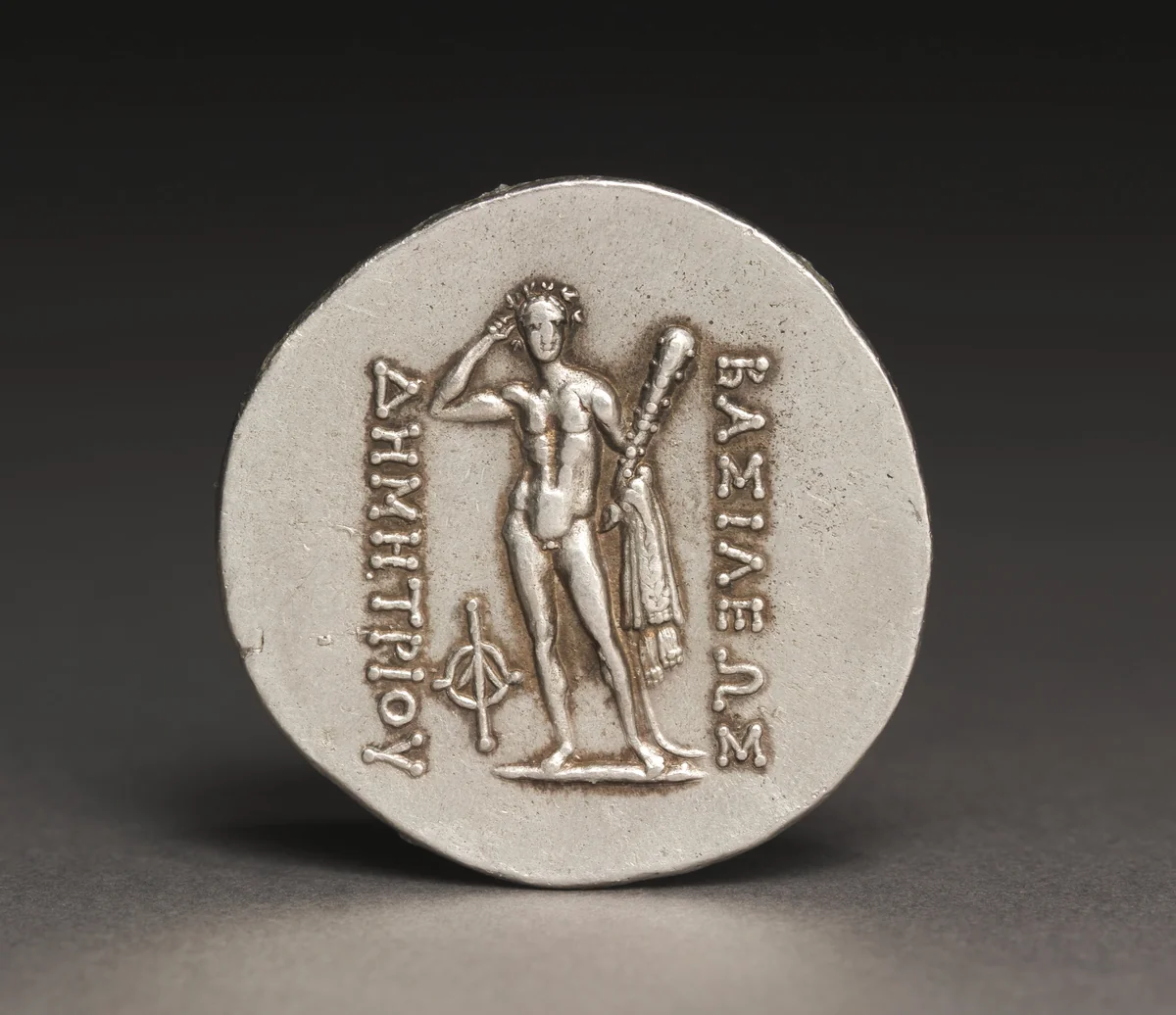 Coin of Demetrios, I (reverse) by Unknown, metalwork, -200--190
