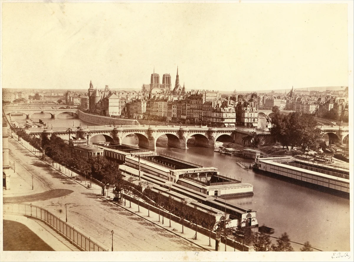 Panorama de la Cité by Edouard Baldus, photograph, 1860-1869