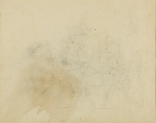 Horse Turning His Head by Jean Louis André Théodore Géricault, drawing, 1818-1819