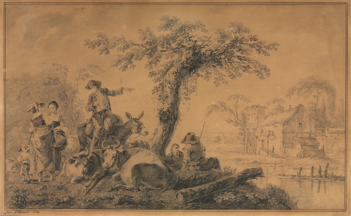 Rural Scene by Jean Baptiste Pillement, drawing, 1762