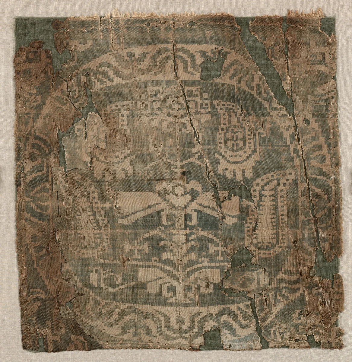 Roundel from a Tunic with Palmette Tree by Unknown, textile, 650-850