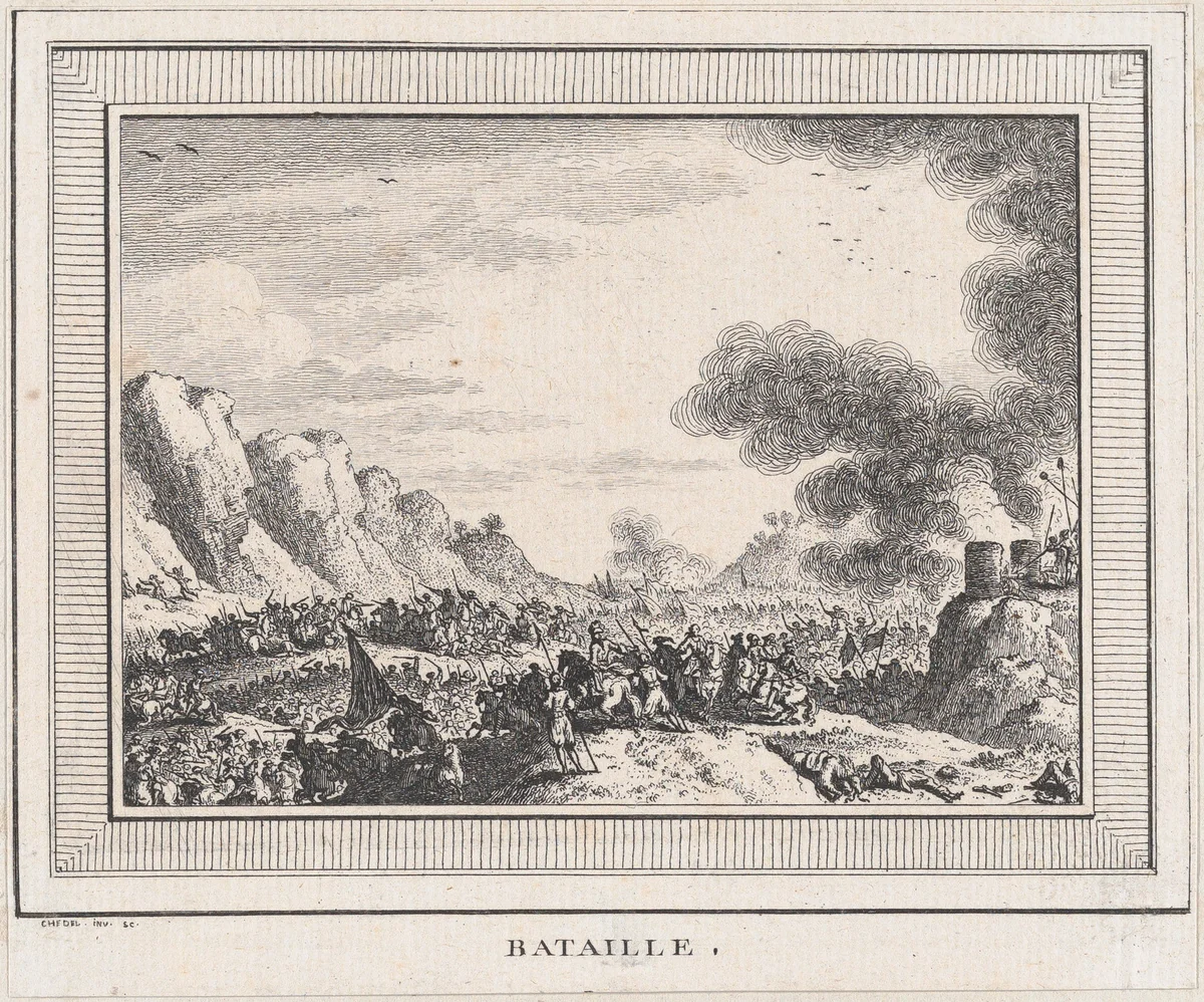 Bataille by Quentin Pierre Chedel, print, 1715-1763