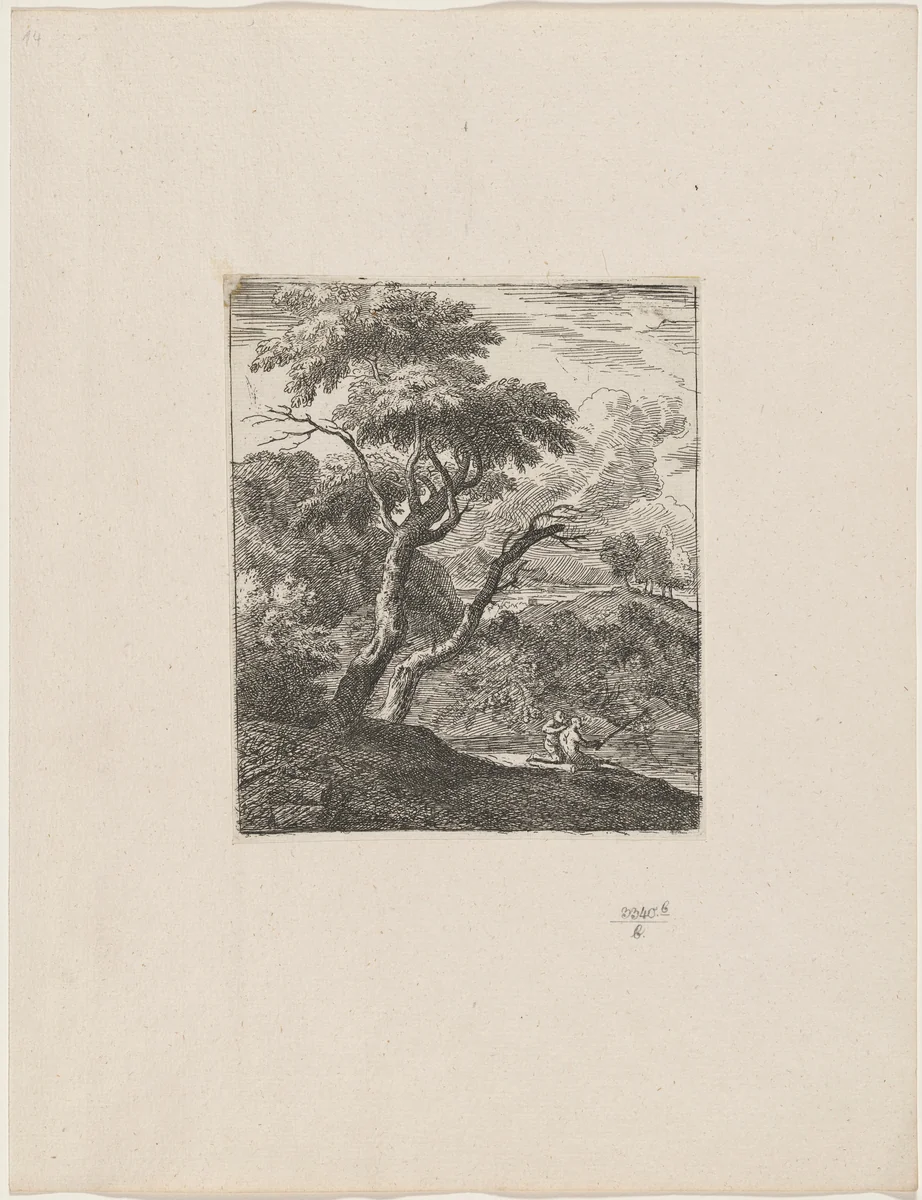 The Two Great Trees by Joachim Franz Beich, print, 1700-1725