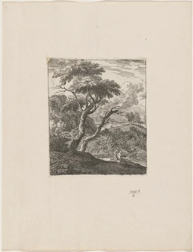 The Two Great Trees by Joachim Franz Beich, print, 1700-1725