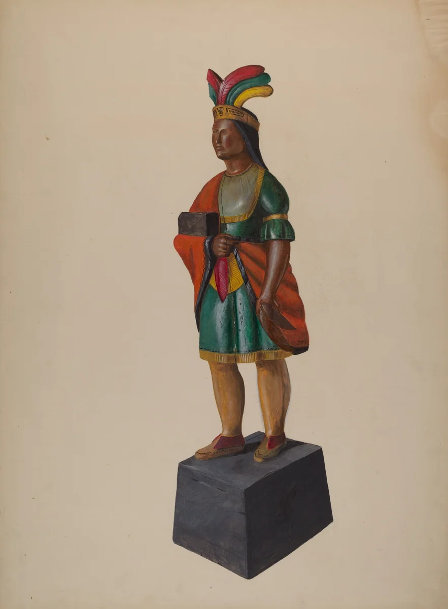 Cigar Store Indian by Richard F. Smith, index of american design, 1937