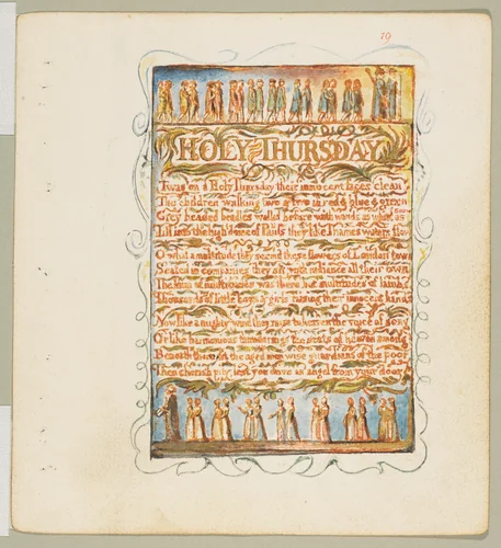 Songs of Innocence: Holy Thursday by William Blake, print, 1789-1825