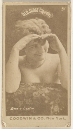 Annie Leslie, from the Actors and Actresses series (N171) for Old Judge Cigarettes by Goodwin & Company, photograph, 1886-1890