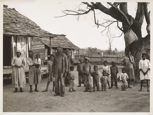 [African American Family at Gee's Bend, Alabama] by Arthur Rothstein, photograph, 1937