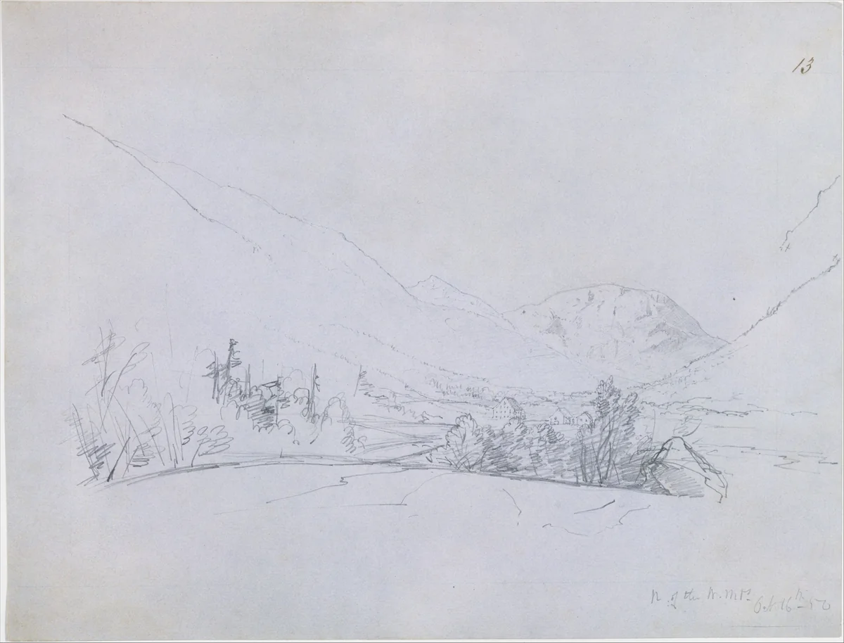 North of the White Mountains by John Frederick Kensett, artwork, 1850