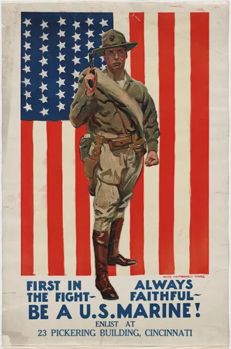 First in the Fight by James Montgomery Flagg, design, 1914