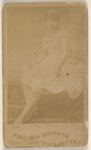 Card 544, Lillie Howard, from the Actors and Actresses series (N45, Type 6) for Virginia Brights Cigarettes by Allen & Ginter, photograph, 1885-1891