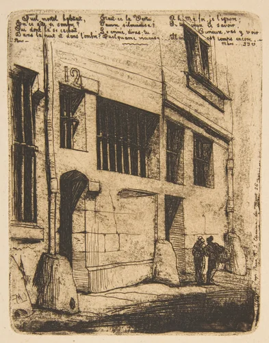 Rue des Mauvais Garçons, Paris by Charles Meryon, print, 1854