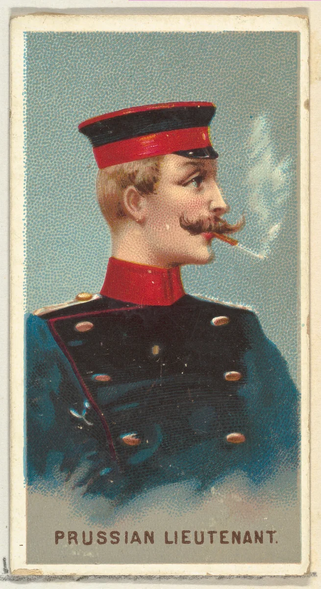 Prussian Lieutenant, from World's Smokers series (N33) for Allen & Ginter Cigarettes by Allen & Ginter, print, 1888