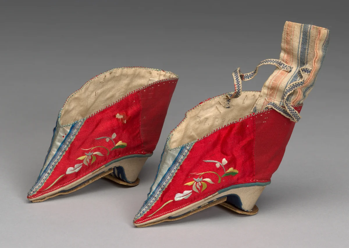 Woman's Shoes by China, textile, 1801-1900