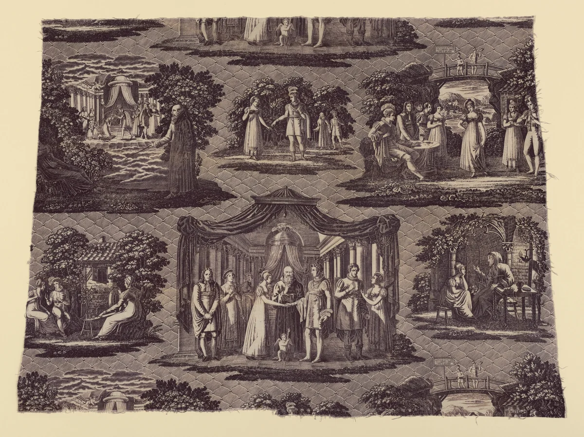 La Trève de Dieu (God's Truce) (Furnishing Fabric) by France, Alsace, Munster, textile, 1820-1830