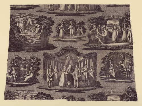 La Trève de Dieu (God's Truce) (Furnishing Fabric) by France, Alsace, Munster, textile, 1820-1830