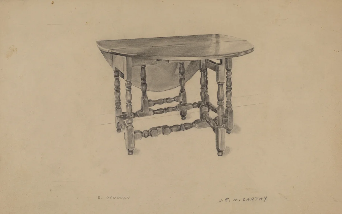 Gate-leg Table by Rex Dolmith, index of american design, 1936