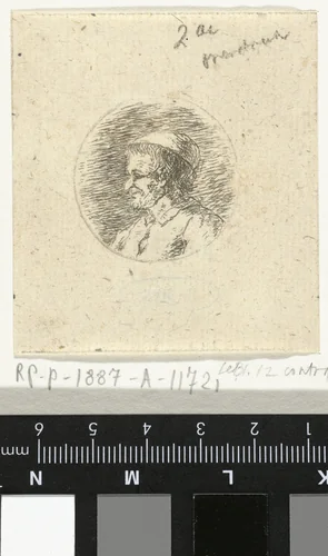Buste van een onbekende man by Christina Chalon, print, 1758-1808
