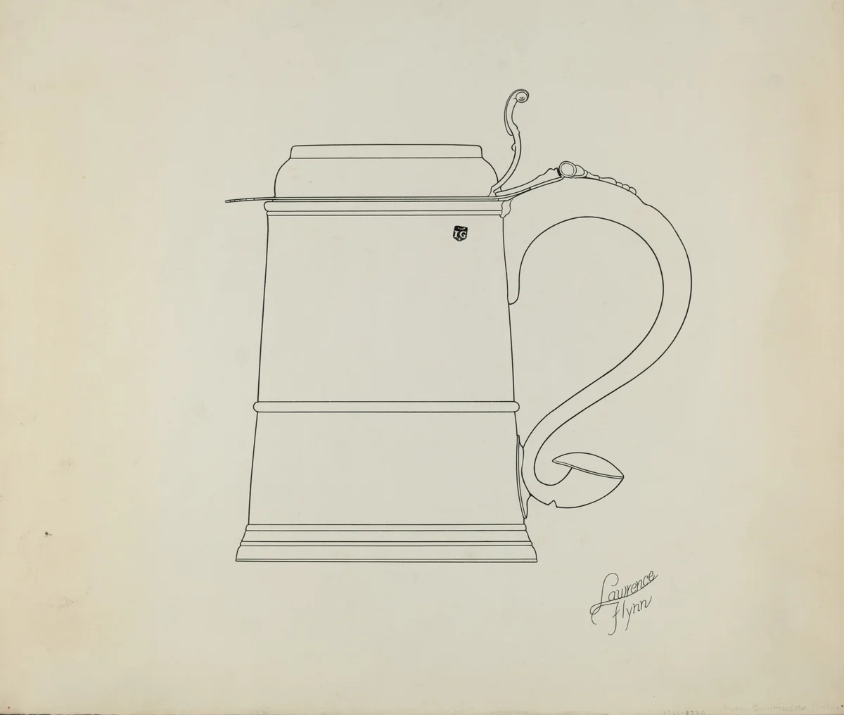 Silver Tankard by Lawrence Flynn, index of american design, 1938