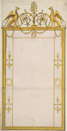 Design for a Mirror by James Wyatt, drawing, 1766-1813