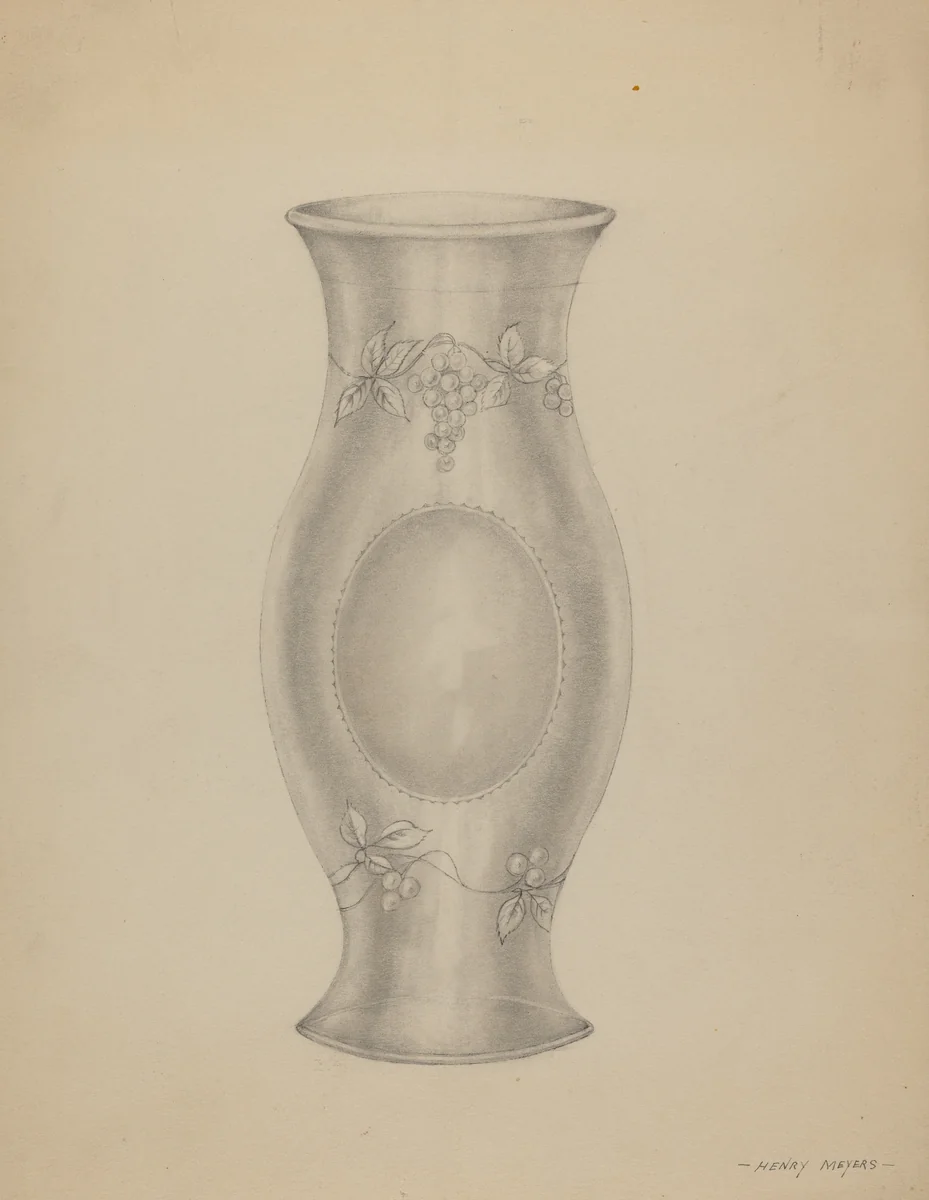 Lamp by Henry Meyers, index of american design, 1935-1942