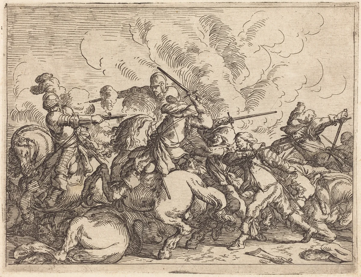 Capricci di varie battaglie by Johann Wilhelm Baur, print, 1635