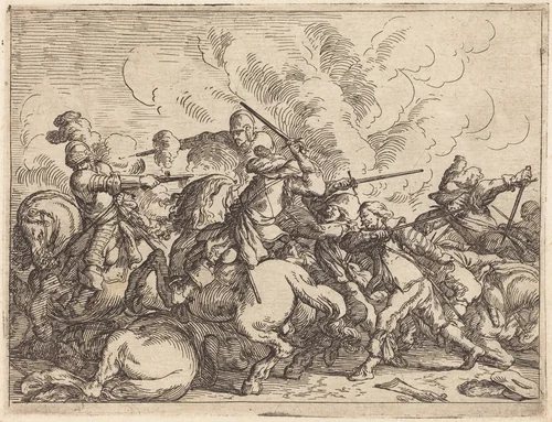 Capricci di varie battaglie by Johann Wilhelm Baur, print, 1635