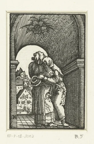 Ontmoeting van Joachim en Anna by Unknown, print, 1506-1538