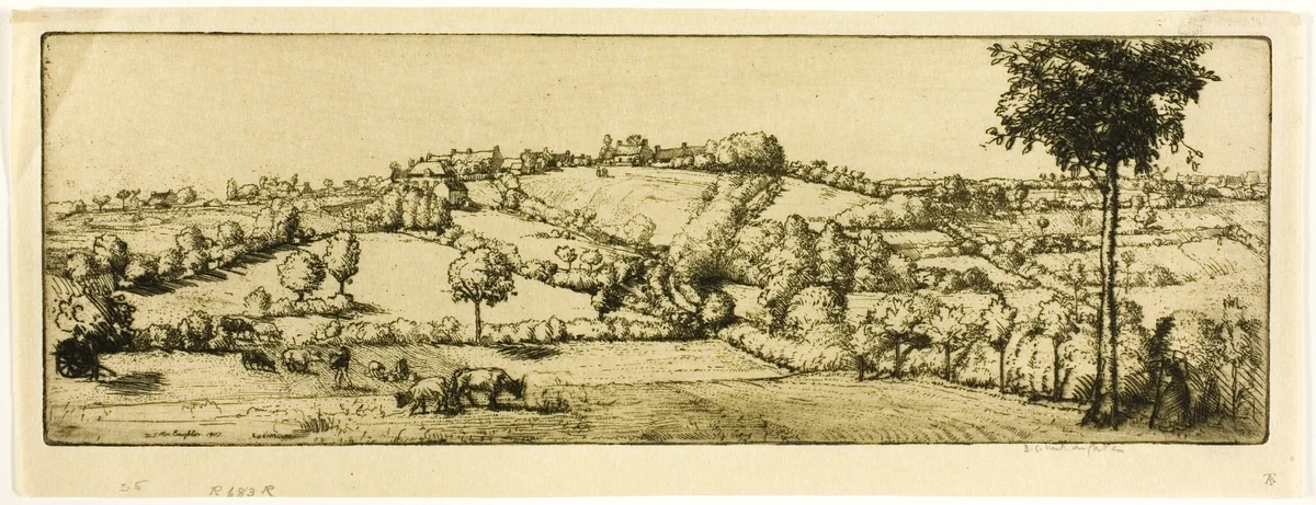 Landcape, Brittany by Donald Shaw MacLaughlan, print, 1907