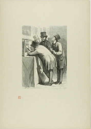 Painting Experts by Charles Maurand, print, 1863