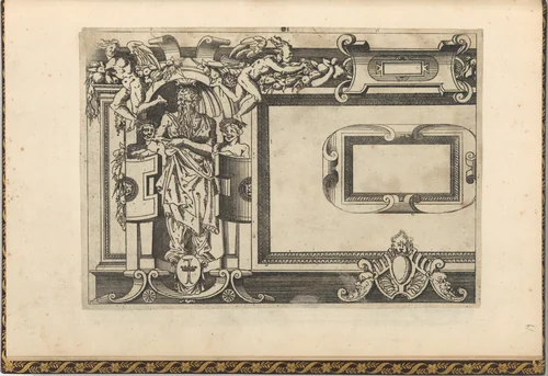 Designs for frames after the Galerie de François 1er at Fontainebleau by Jacques Androuet du Cerceau, book, 1542-1547