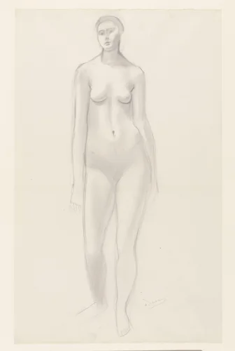 Staande naakte vrouw by André Derain, drawing, 1890-1954