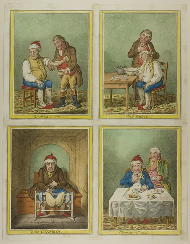 Breathing a Vein by James Gillray, print, 1804