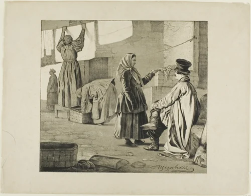 Scenes from Russian Folk Life by Ignatii Shchedrovskii, print, 1835-1870